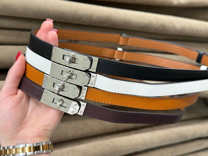Ремінь типу Hermes срібною фурнітурою КОЛЬОРИ 6033 фото