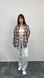 Сорочка у клітинку зі стразами Кольори 8779 фото 13